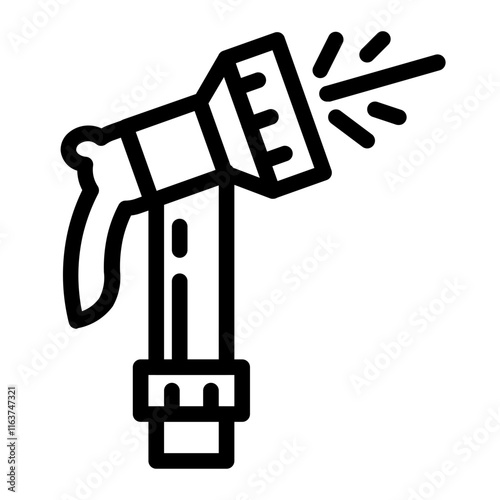 hose nozzle on line icon