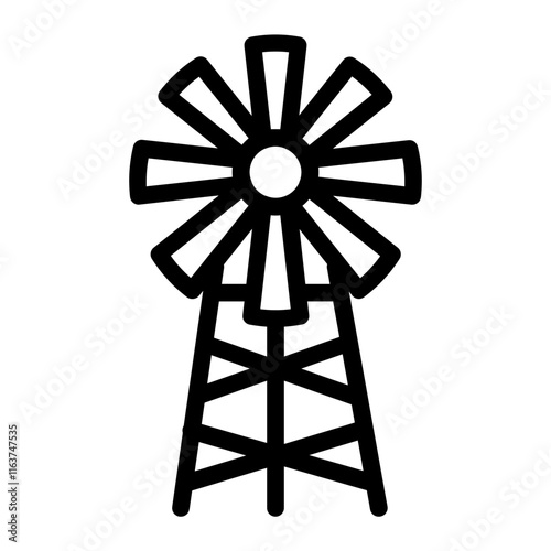 windmill line icon