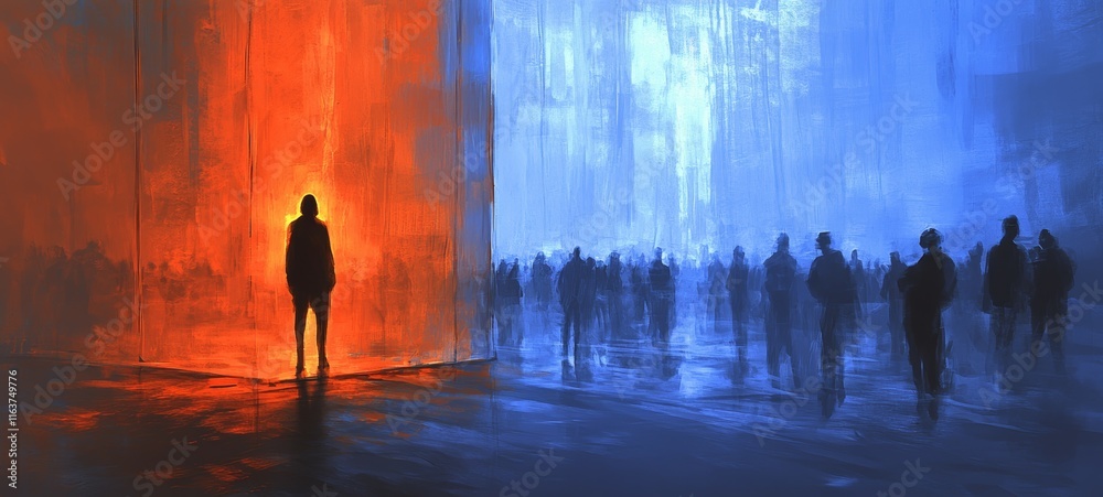 Fototapeta premium The Glass Wall, Schizoid Personality Disorder