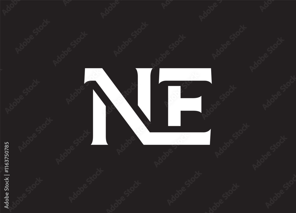 NE letter logo design vector am initials design icon