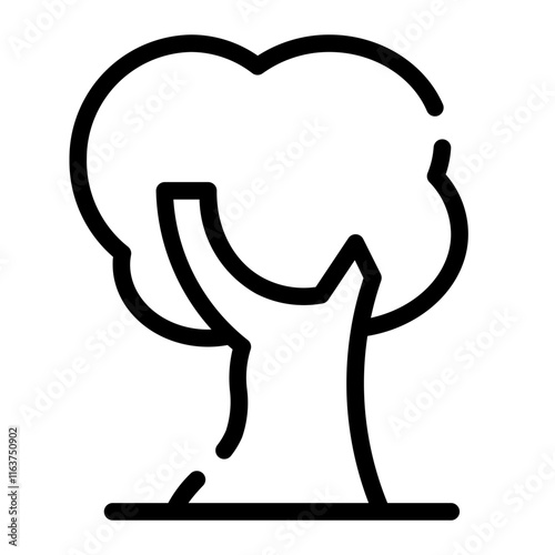 shady tree cutline icon