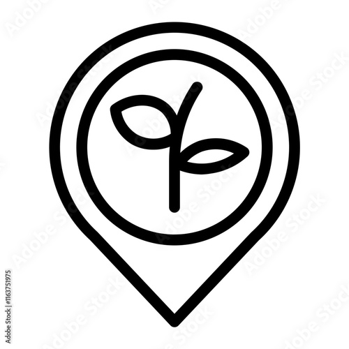 agricultural location line icon