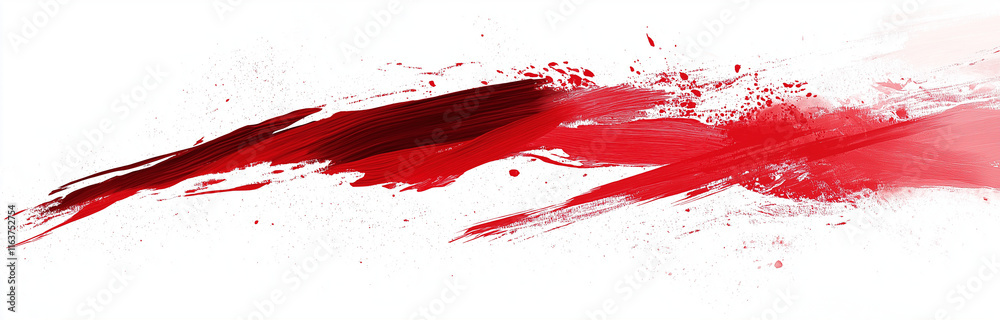 Red paint strokes, red paint splashes, Close-up of a vibrant red lipstick swatch on a white background, showcasing bold layers, striking contrast, textured details, and artistic energy, ideal for crea Red paint strokes, red paint splashes, Close-up of a vibrant red lipstick swatch on a white background, showcasing bold layers, striking contrast, textured details, and artistic energy, ideal for crea