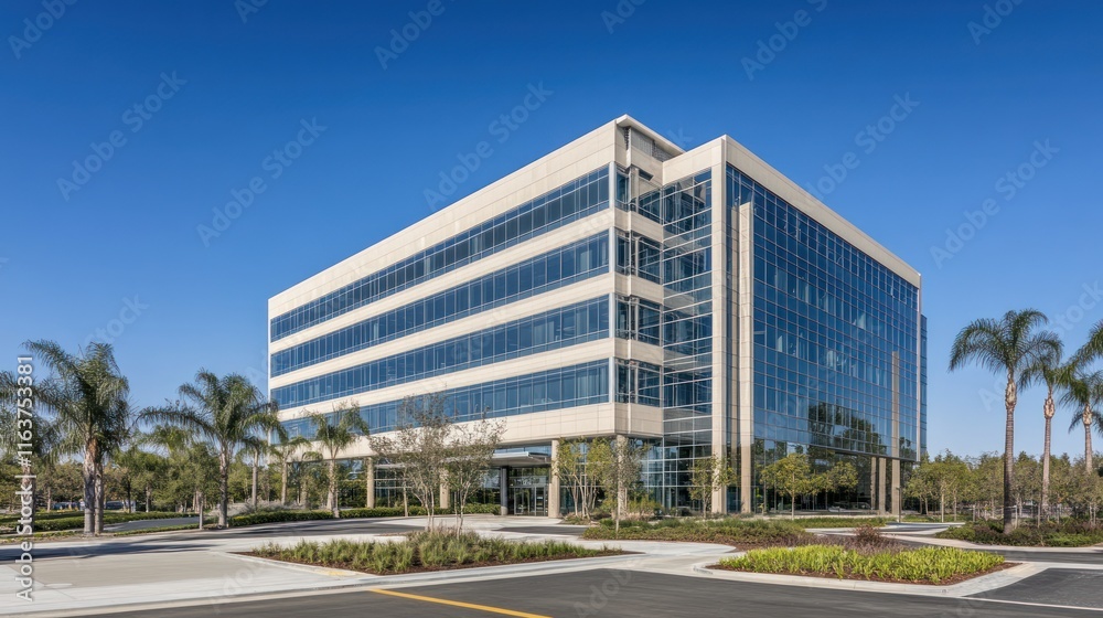 Modern Office Building in Sunny Modern Office Building in Sunny