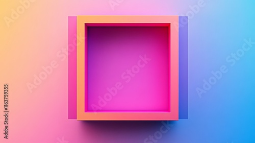 Square shadow box frame vector effect template. Rectangle page border shade illustration set on transparent background. Realistic isolated empty poster edge lines pack with corner gradient overlay.