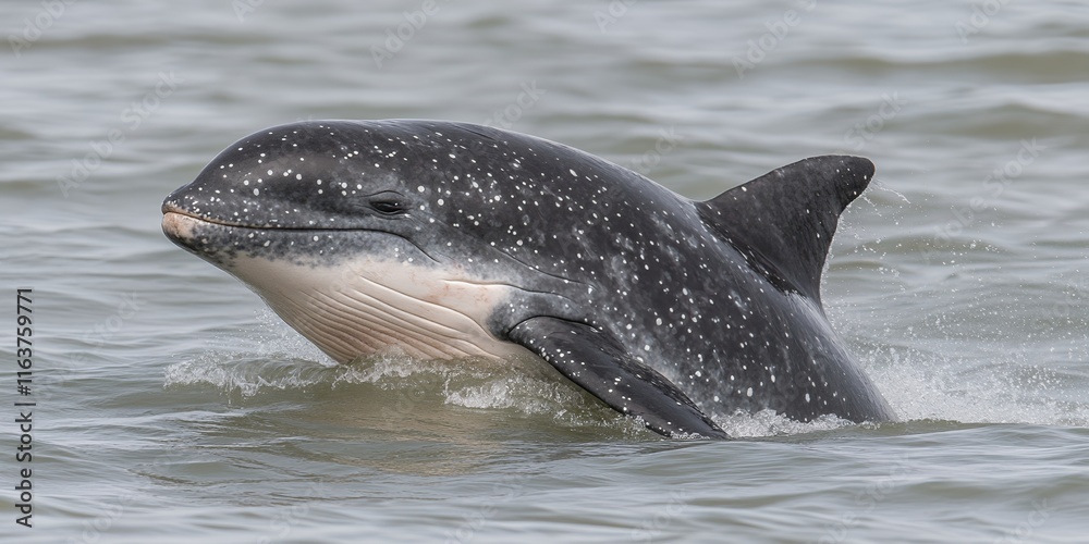 Fototapeta premium Spotted Dolphin Ocean Wildlife Marine Mammal Aquatic Animal Nature