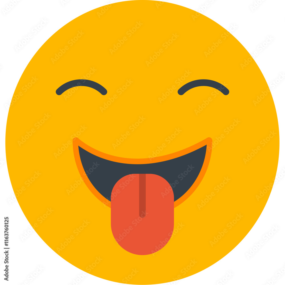 Fototapeta premium Tongue Emoji Icon