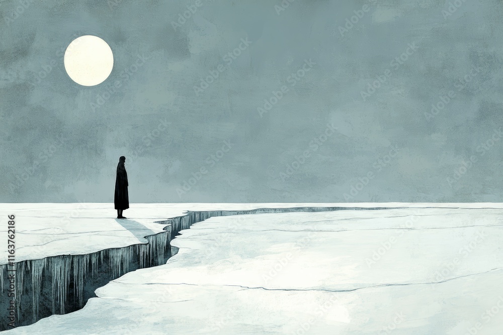 Fototapeta premium The Frozen Lake, Schizoid Personality Disorder
