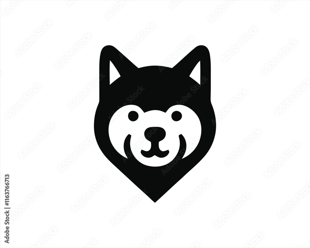 Dog Logo design template. Dog head icon. Vector illustration. Cartoon dog face logo. Animal logotype concept. Dog Logo design template. Dog head icon. Vector illustration. Cartoon dog face logo. Animal logotype concept.