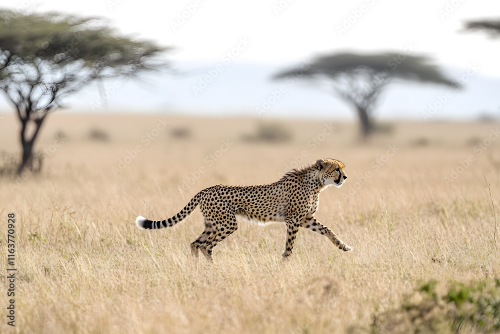 cheetah in serengeti full body wildlife portrait cheetah in serengeti full body wildlife portrait