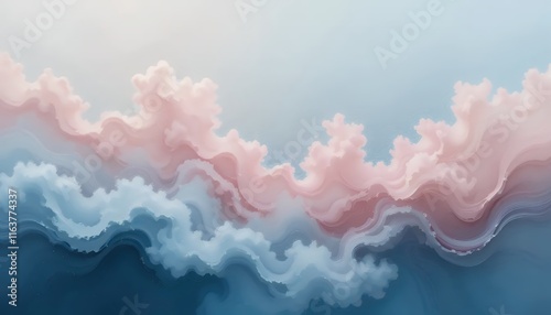 Dreamy Pastel Cloudscape: A Serene Digital Art Piece