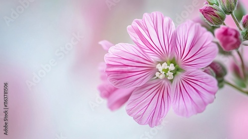 Delicate Pink Flower Closeup Macro Photography