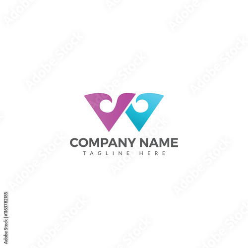 Free Download W Letter Logo Design Vector - GFXLoad