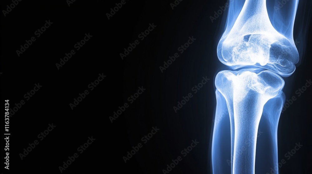 x-ray human knee view for diagnosis knee pain. ai generated x-ray human knee view for diagnosis knee pain. ai generated