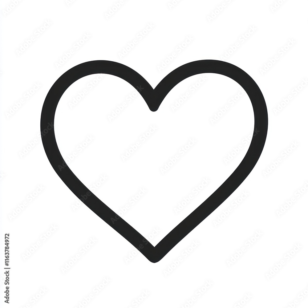 Heart icon Romantic vector symbol Simple Isolated on White Background Generative AI Heart icon Romantic vector symbol Simple Isolated on White Background Generative AI