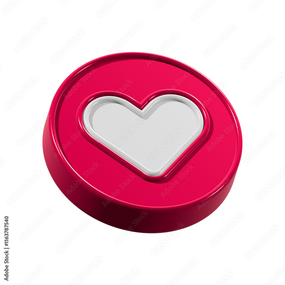 3d heart icon symbol isolated 3d heart icon symbol isolated