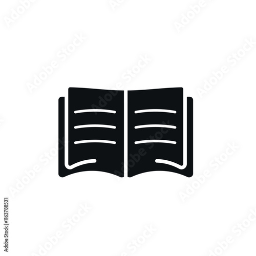 Book icon. Open book icon vector. Ebook icon