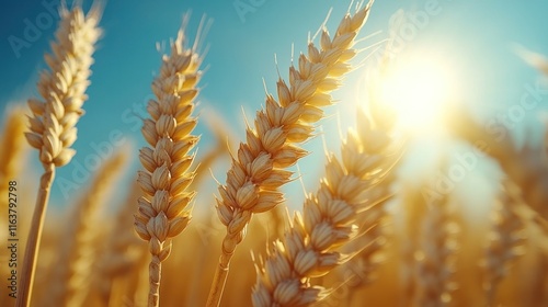 Golden wheat field at sunset. (2)