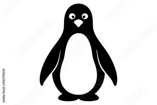 penguin on a white