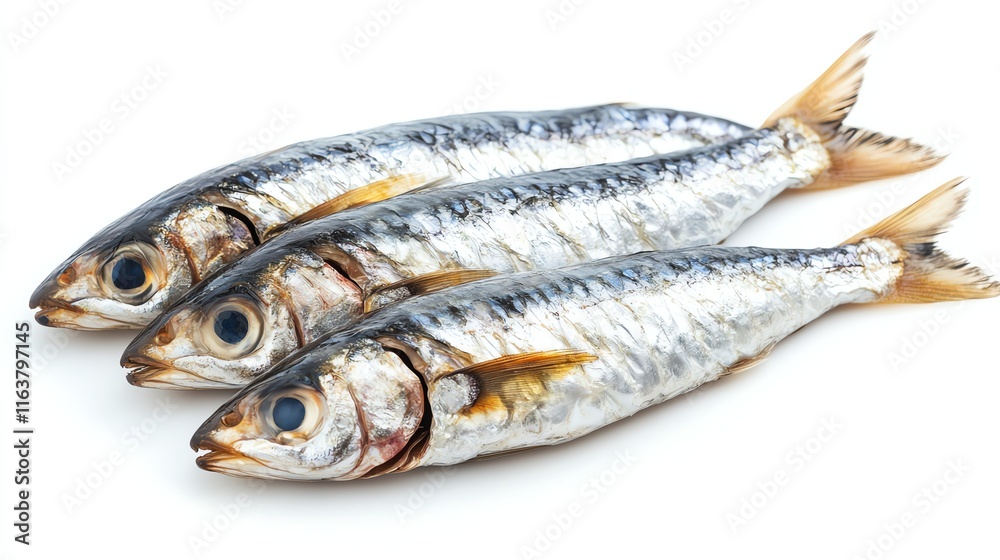 Fresh sardines on white isolated background. Fresh sardines on white isolated background.