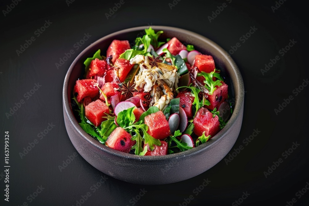 Watermelon and Blue Crab Salad Masterpiece