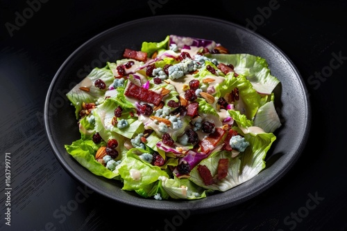 Crispy Bacon Bits and Fresh Herbs on Wholesome Wedge Salad photo