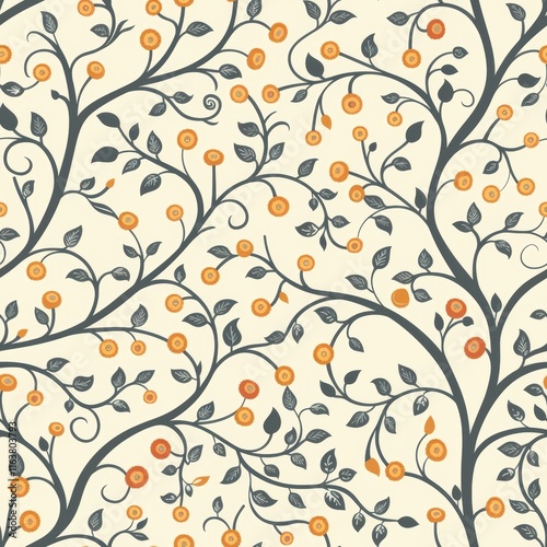 Charming blue and pink floral design featuring bright yellow blooms for vibrant aesthetic