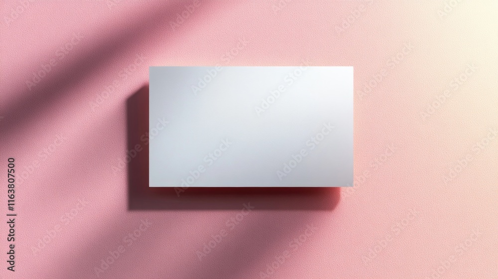Minimalistic design showcases sleek white box casting soft shado Minimalistic design showcases sleek white box casting soft shado