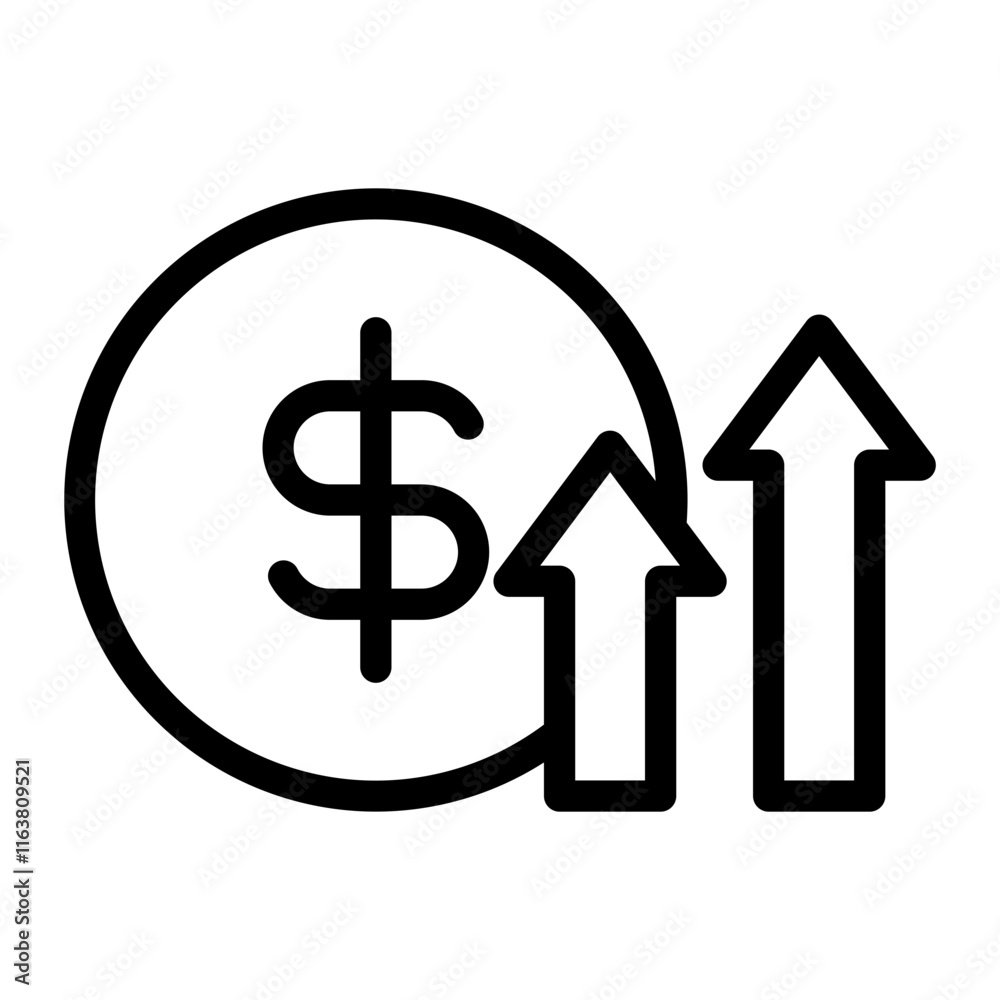 Profits Outline Icon Profits Outline Icon