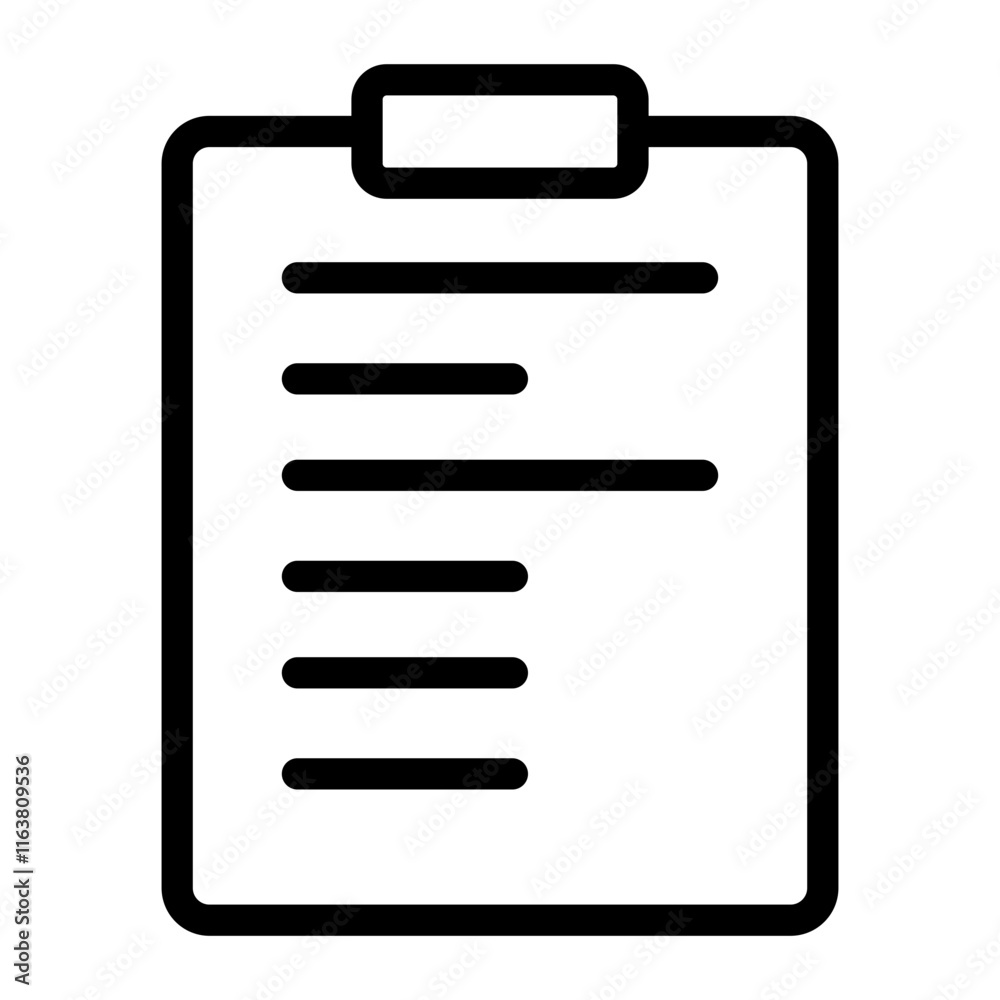 Clipboard Outline Icon Clipboard Outline Icon