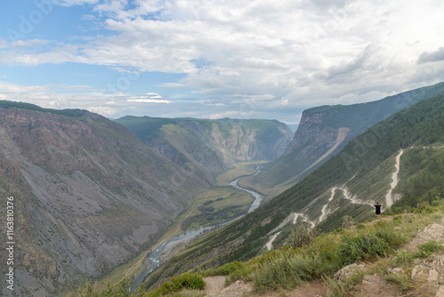 Chulyshman mountain valley and Katu Yaryk pass. Altai republic, Russia.