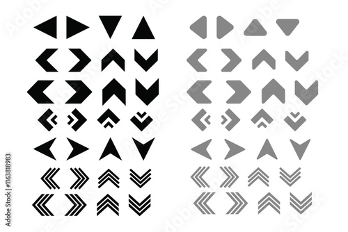 Arrows Vector File, Adobe Illustrator, Arrows with sharp corners, Arrows with rounded corners