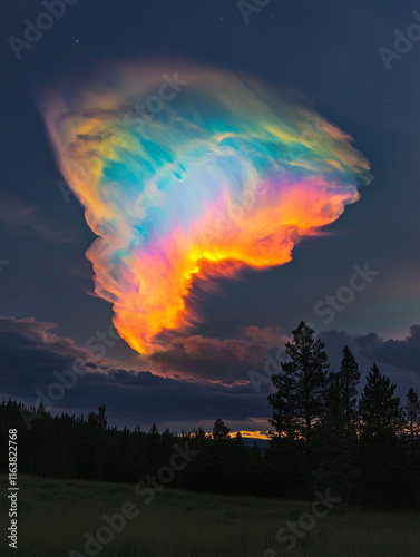 A very colorful and vibrant cloud image photo