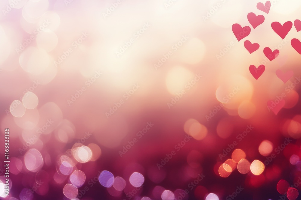 Blurred romantic background in shades of red, pink and purple with hearts with space for text. Design greeting cards or banners for Valentine's Day. Blurred romantic background in shades of red, pink and purple with hearts with space for text. Design greeting cards or banners for Valentine's Day.