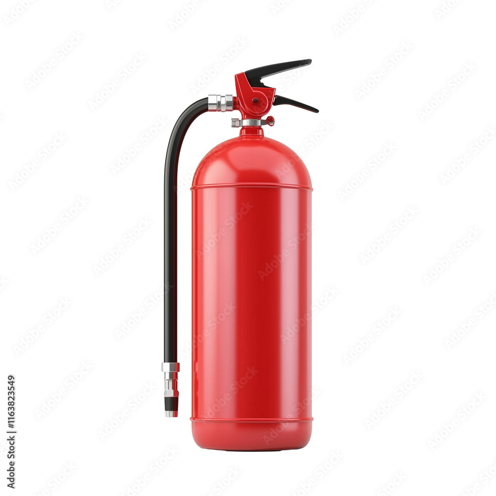3D icon of red fire extinguisher isolated on transparent background 3D icon of red fire extinguisher isolated on transparent background