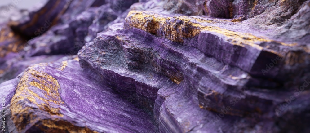 custom made wallpaper toronto digitalClose-up of purple and gold textured rock formation.