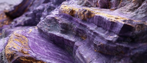 Wallpaper Mural Close-up of purple and gold textured rock formation. Torontodigital.ca