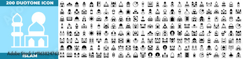 Islam Duotone Editable Icons set
