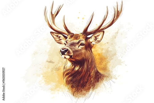 Imposing Stag with Magnificent Antlers photo