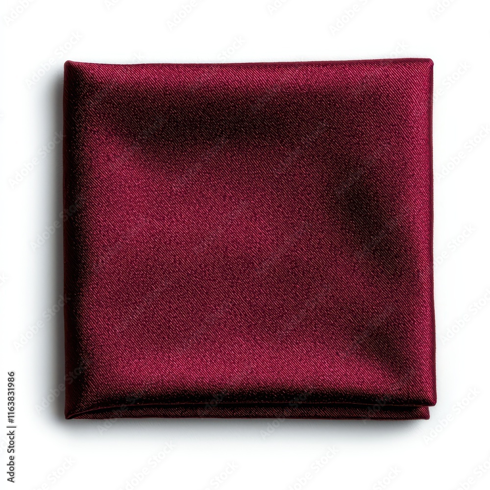 Rich Burgundy Silk Fabric Folded Square for Elegant Designs Rich Burgundy Silk Fabric Folded Square for Elegant Designs