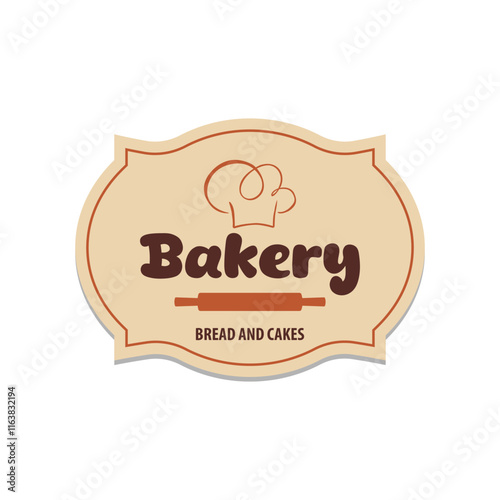 Badges and labels for bakeries. Food, confectionery, sweets. Vector illustration