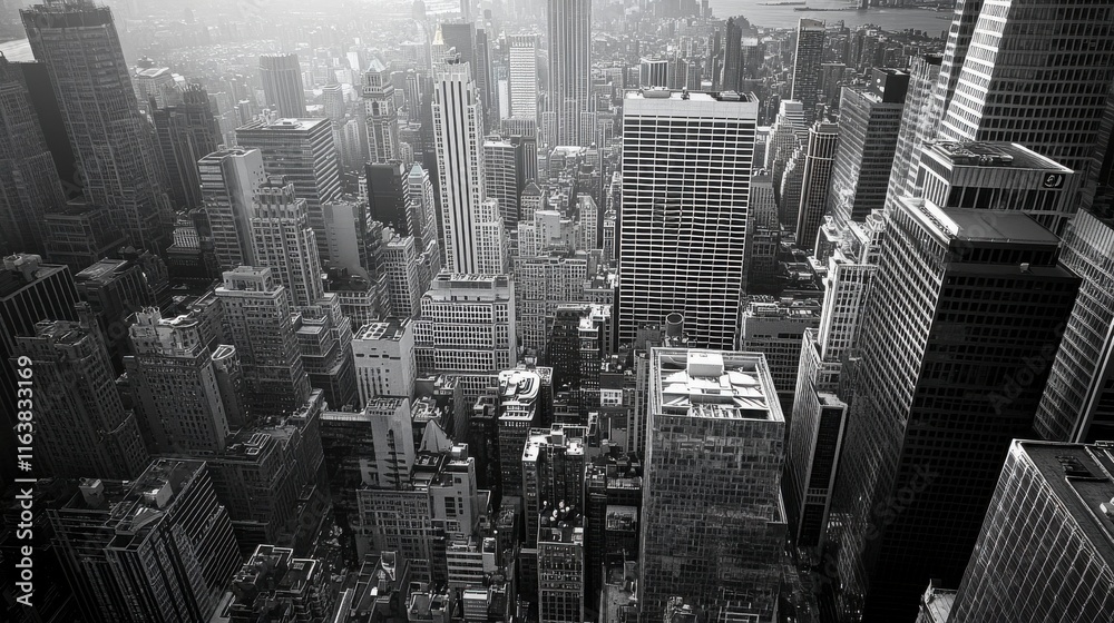 Obraz premium High Contrast Cityscape with Soft Light and Details