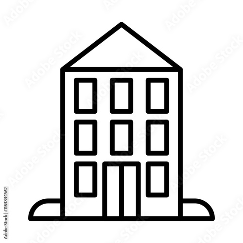 University Hostel line icon