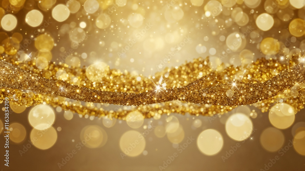 Abstrakter Hintergrund aus gelbem und goldenem Bokeh-Glitzer Abstrakter Hintergrund aus gelbem und goldenem Bokeh-Glitzer
