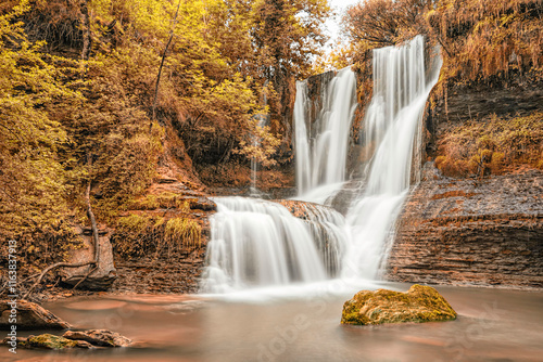 Majestic Autumn Waterfall