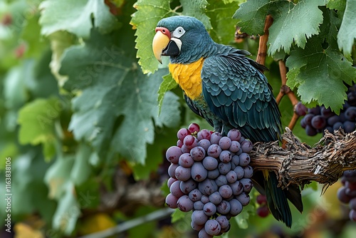 Vinaceous Amazon on the Vineyard Branch photo