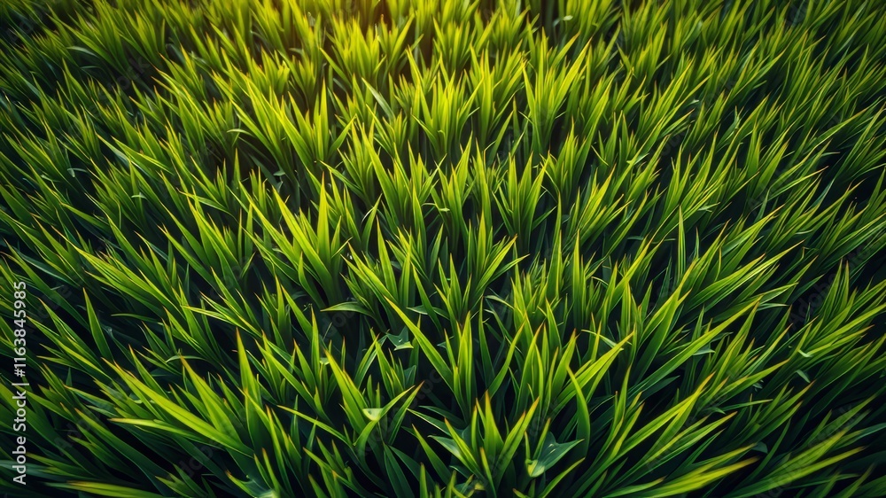 Lush Green Grass Field Top Down 3D Realistic Photo Lush Green Grass Field Top Down 3D Realistic Photo