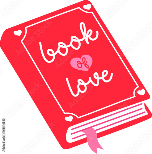 red book of love book illustration