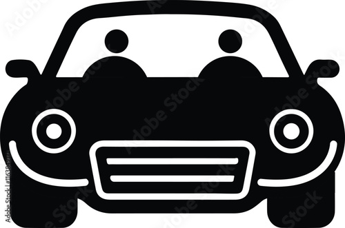 silhouette vector illustration of a car 