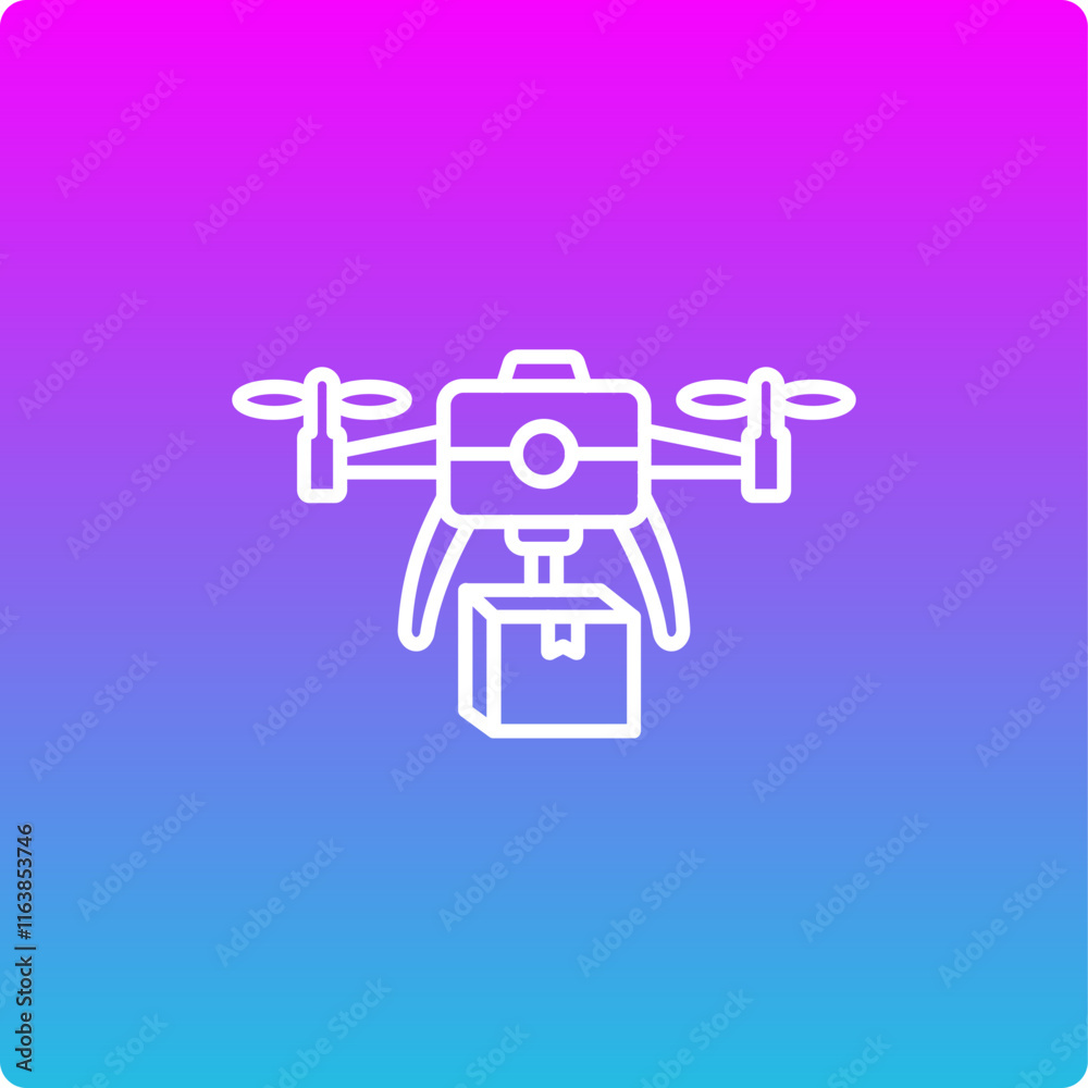 Drone Delivery Icon Drone Delivery Icon